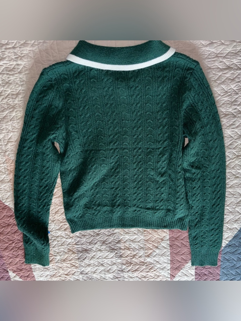 Love Tree Soft Green Polo Cardigan Sweater Sz S - Picture 5 of 5